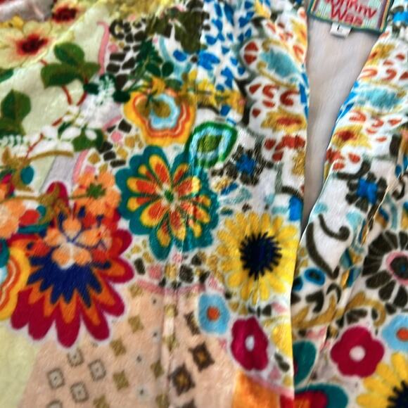 Johnny Was Angie Kimono Silk Velvet Tunic Dress Floral Robe Duster Large Boho - Picture 15 of 15